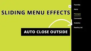 Creative Sliding Menu Website Design Using HTML CSS and JavaScript | No Query Used 