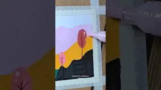 Mini Painting for Beginners with Acrylic Markers ✨ #art  #shorts