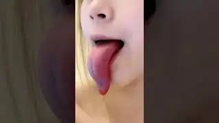Sexy long tongue tricks