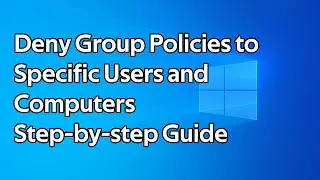 How to exclude a user or computer from getting a group policy applied