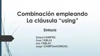 Combinaciones especiales SQL (ORACLE)