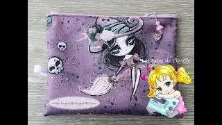 Tuto : coudre une trousse plate zippée doublée simple