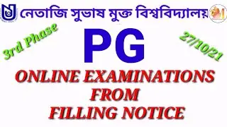PG ONLINE EXAMINATIONS FORM FILLING NOTICE (3rd phase) PG Exam Form Fillup Last Chance 2021