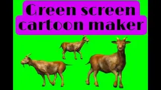 Green screen goat bakri cartoon make movies and stories.