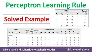 12. Perceptron Learning Rule to classify given example Solve example Soft computing by Mahesh Huddar