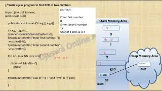Write a java program to find GCD of two numbers.