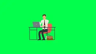 Green screen animation man seething chair working a laptop #shorts #greenscreen #laptop #shortvideo