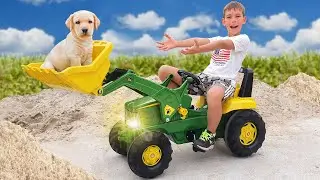 Funny Story about a John Deere Tractor and a Labrador Puppy