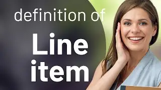 Line item | LINE ITEM meaning