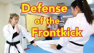 Karate Girl Defense of the frontkick 空手女子 前蹴りのディフェンス