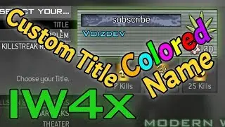 How To Set A Colored Name and Custom Title In IW4x