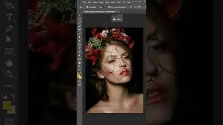 Create Realistic Cracked Skin in just 21 seconds #shorts #photoshop #shortvideo