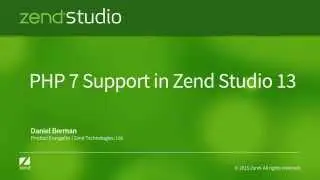 PHP 7 Support in Zend Studio