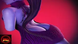 Widowmaker Clapping Her Cheeks for Halloween