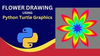 Flower drawing using Python Turtle Graphics | Best animation In Python Turtle Graphics