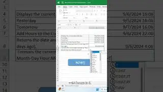 NOW() Function in Excel!  