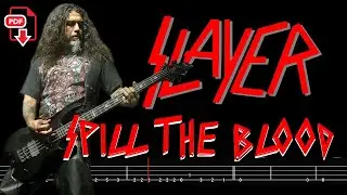Slayer - Spill the Blood (🔴Bass Tabs | Notation) 
