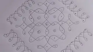 9*1 Easy sikku kolam | Simple melikala muggulu | Unique rangoli | Easy rangoli #sikkukolam