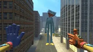 GIANT HUGGY WUGGY FROM POPPY PLAYTIME APPEARS OUT OF NOWHERE AND ATTACKS | GARRY’S MOD