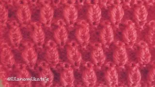 Fantasy Leaf Stitch Pattern - Two Needles - Sticks Step by Step