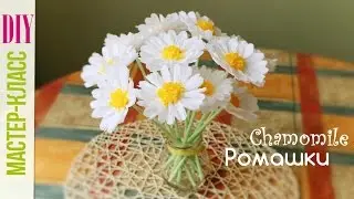 Ромашки из Бумаги Своими Руками/ Chamomile of crepe paper Tutorial / DIY цветы ✿ NataliDoma