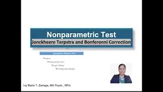 How to perform Jonckheere Terpstra Test  using SPSS