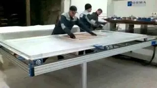Подготовка мебельного фасада к прессованию