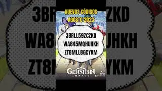 CÓDIGOS GENSHIN IMPACT AGOSTO 2023 