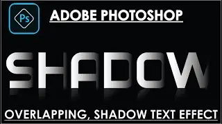 How to use Text Shadow effect in Photoshop 2021| Overlapping Text Effect with reflection| in Hindi