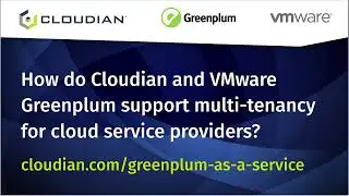How do Cloudian and VMware Greenplum support multi-tenancy for cloud service providers?