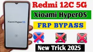 Redmi 12/12C Frp Unlock Without PC || Redmi 12C Xiaomi || HyperOS Frp Bypass New Trick ||✔️