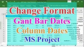 How to change date format in Microsoft Project