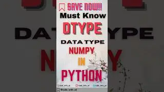 Python numpy using Dtype 🥰 #shortsvideo  #trending