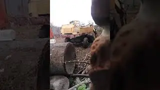Old soviet excavator EO-3322