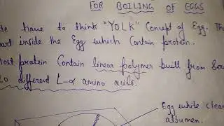 Entropy explanation for boiling of egg.