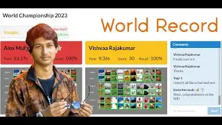 World Record - Memorizing the sequence of 30 Images in 9.36s