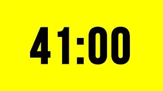 41 Minute Timer Countdown No Music With Alarm