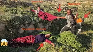 Husband's anger and attack on second wife due to her inappropriate behavior with the sick first wife