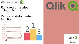 QlikSense tutorial: How to Rank items in the script hack. #qliksense #qlik