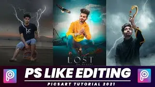 Photoshop Like Editing | PicsArt Tutorial 2021 | Viral Ps Like Editing In PicsArt Mobile | RTWORLD