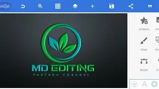 How to create a leaf logo design on pixellab | pixellab logo design tutorial | MD EDITING