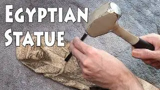 Sculpting an Ancient Egyptian Style Statue in Granite (with modern tools)