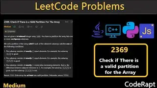 Check if there is a valid Partition for the Array | Leetcode Q.2369 | Python | C++ | Java | JS