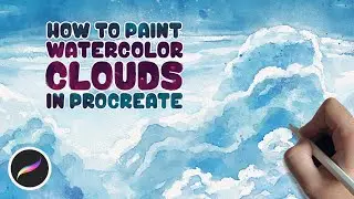 How to Paint Clouds with Watercolors in Procreate | Tutorial