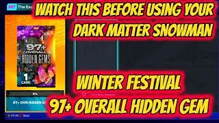 WATCH THIS BEFORE USING YOUR DARK MATTER SNOWMEN - 97+ OVERALL HIDDEN GEM - NBA2K25 MYTEAM