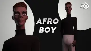 Afro Boy | Blender 2.8 SpeedSculpt | Stylized Character