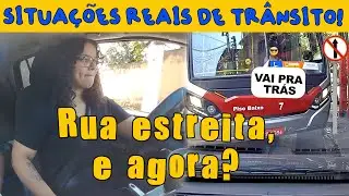 She had to reverse on the narrow street! Would you do the same?