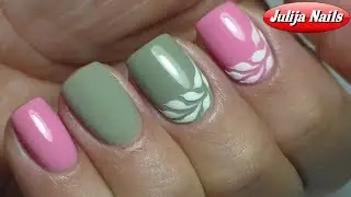 🌿 Веточки на ногтях / Нежный дизайн ногтей 🌿