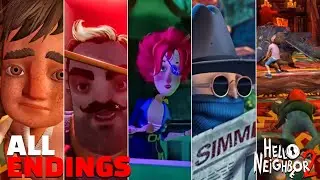 Hello Neighbor 2 All Endings (Bad Ending True Ending, DLC Ending, Secret Ending, TPS ENDING) 4K 2022