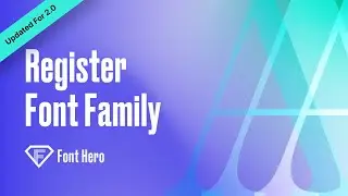 Register Font Family (Add Custom Font)